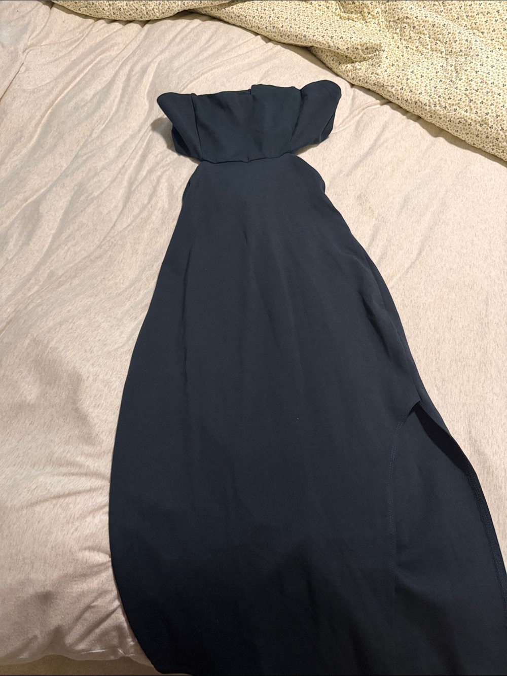 Socialite Strapless Navy Blue Evening Gown